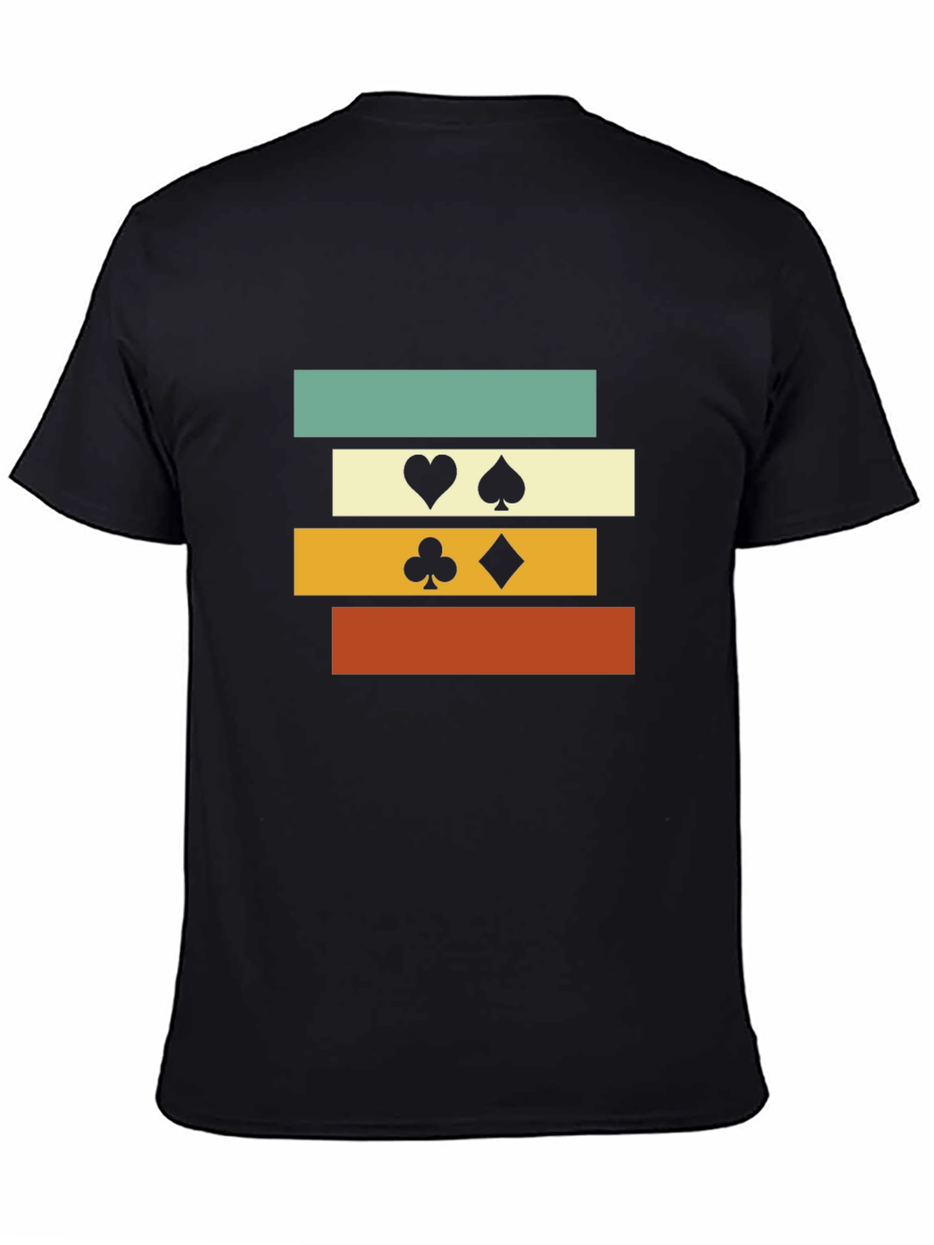 Retro Card Suit Graphic T-Shirt