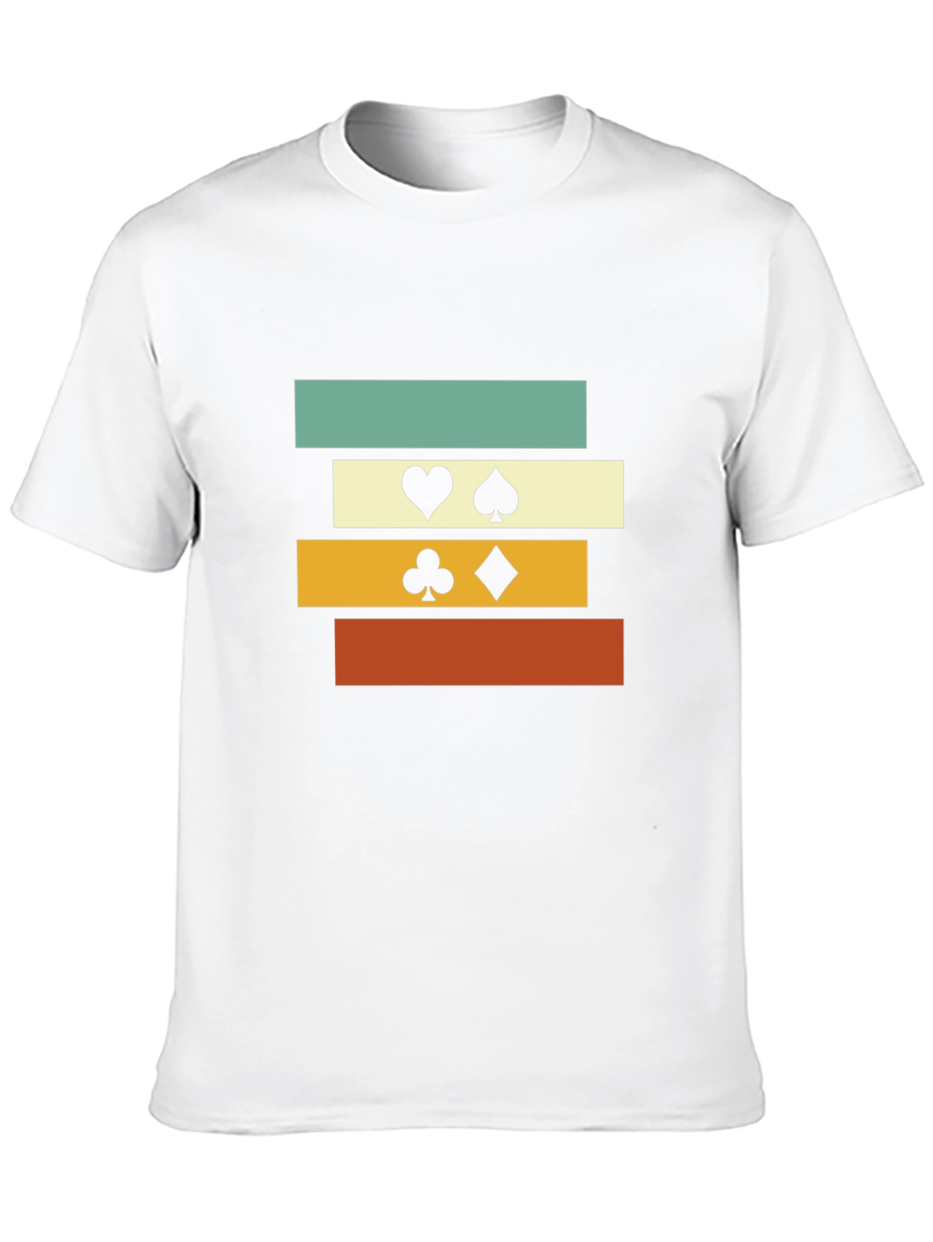 Retro Card Suit Graphic T-Shirt