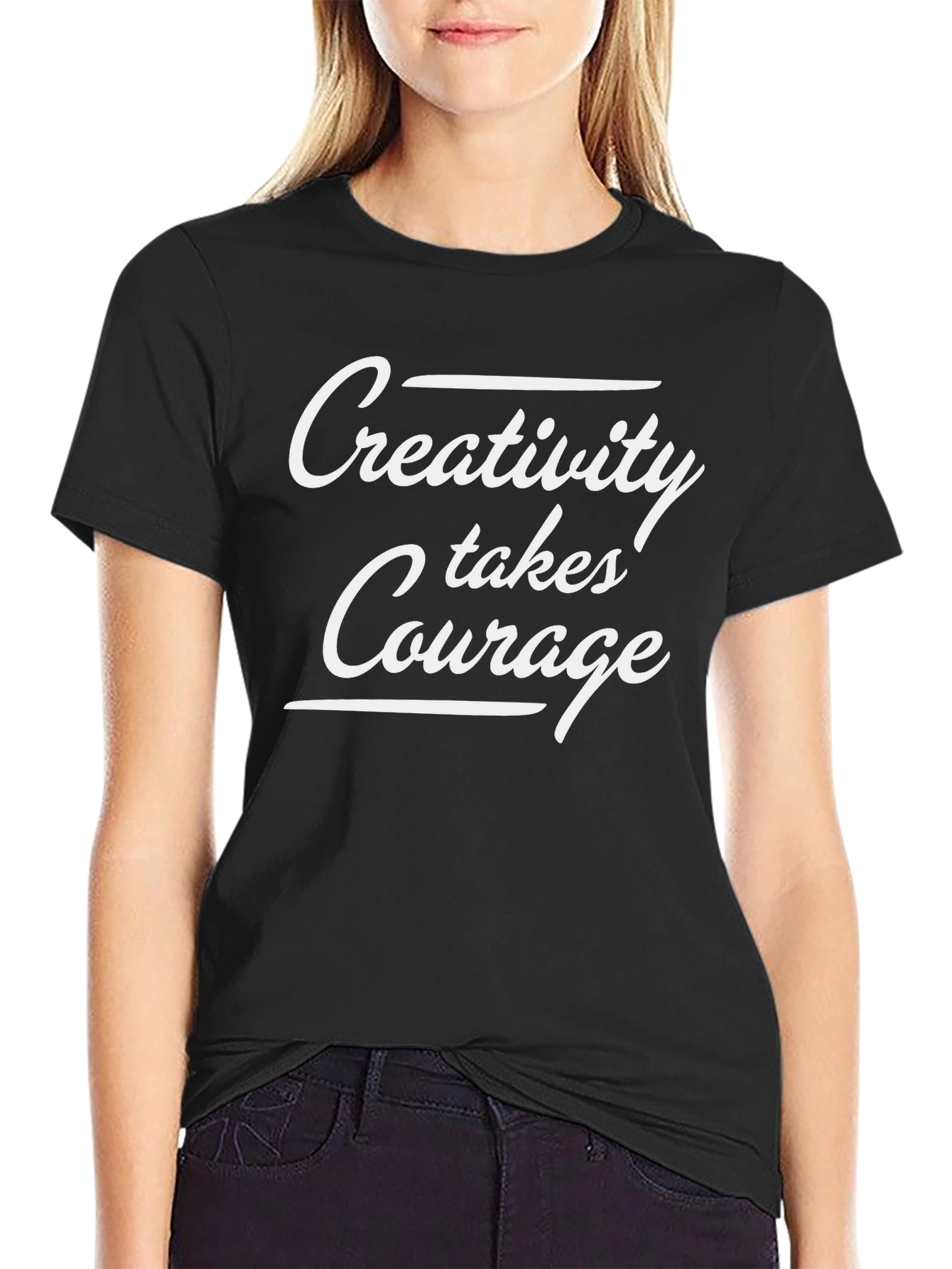 Creativity Takes Courage Black Graphic Tee