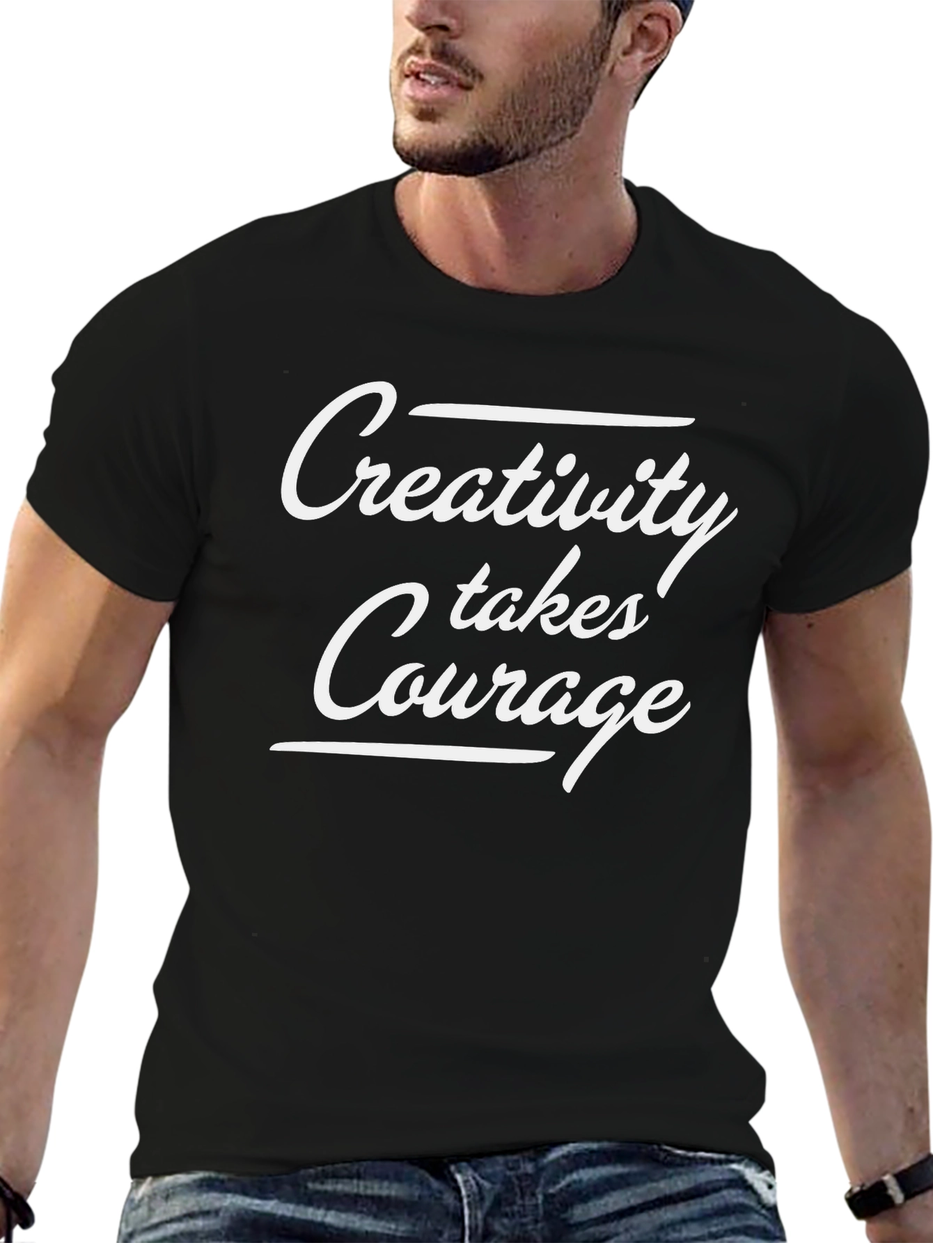 Creativity Takes Courage Black Graphic Tee