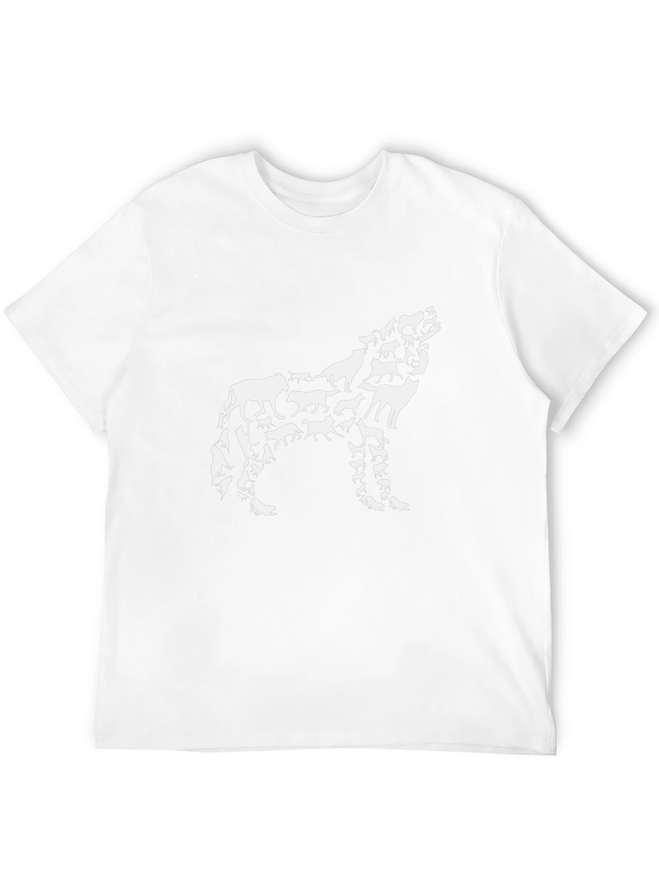 Wolf Pack Graphic Tee - Mens Black Cotton T-Shirt