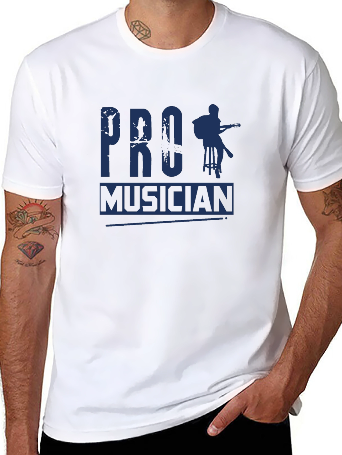 Pro Musician Graphic Tee - Black Casual T-Shirt
