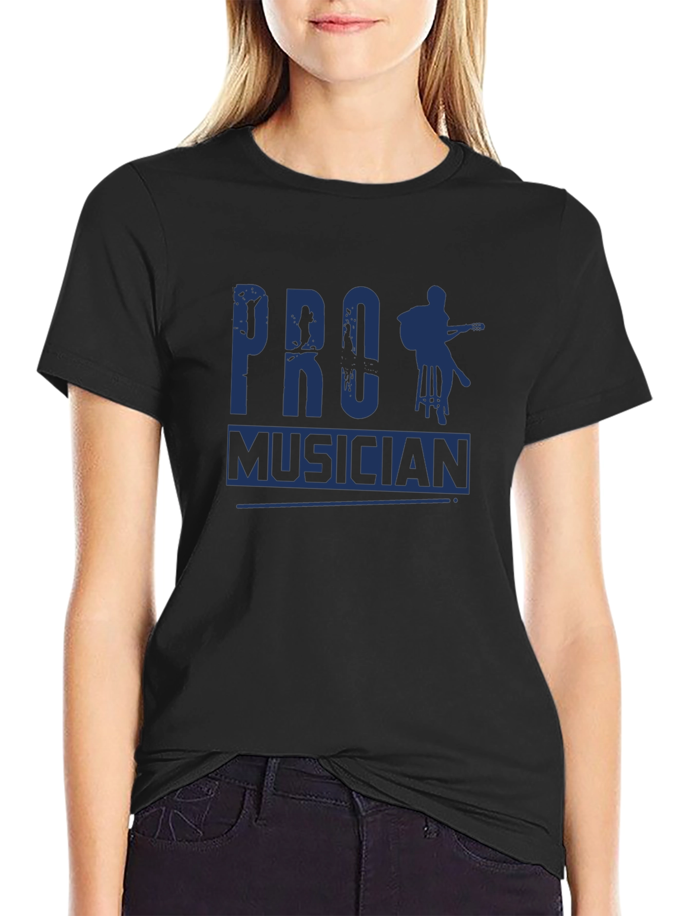 Pro Musician Graphic Tee - Black Casual T-Shirt