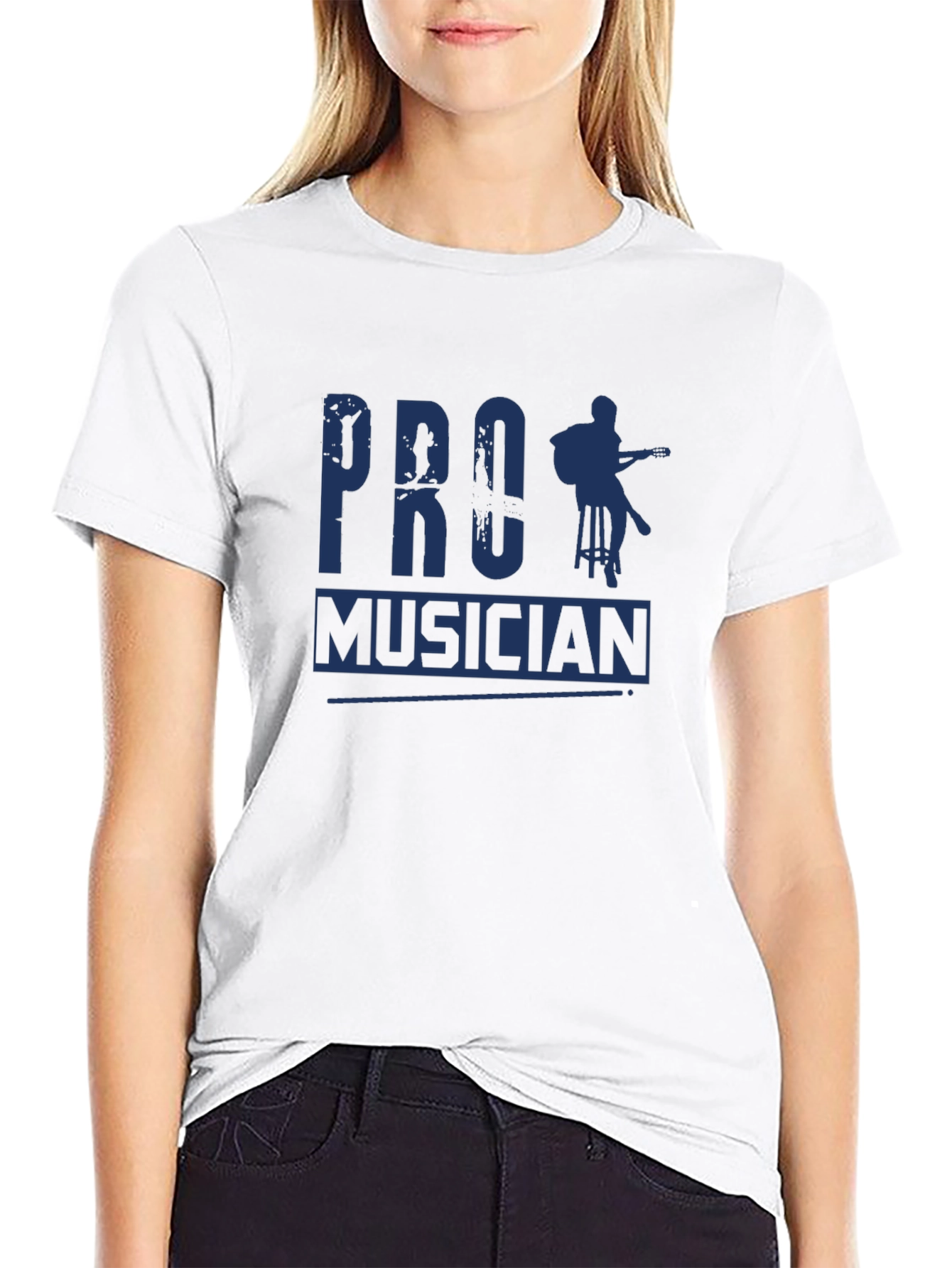 Pro Musician Graphic Tee - Black Casual T-Shirt