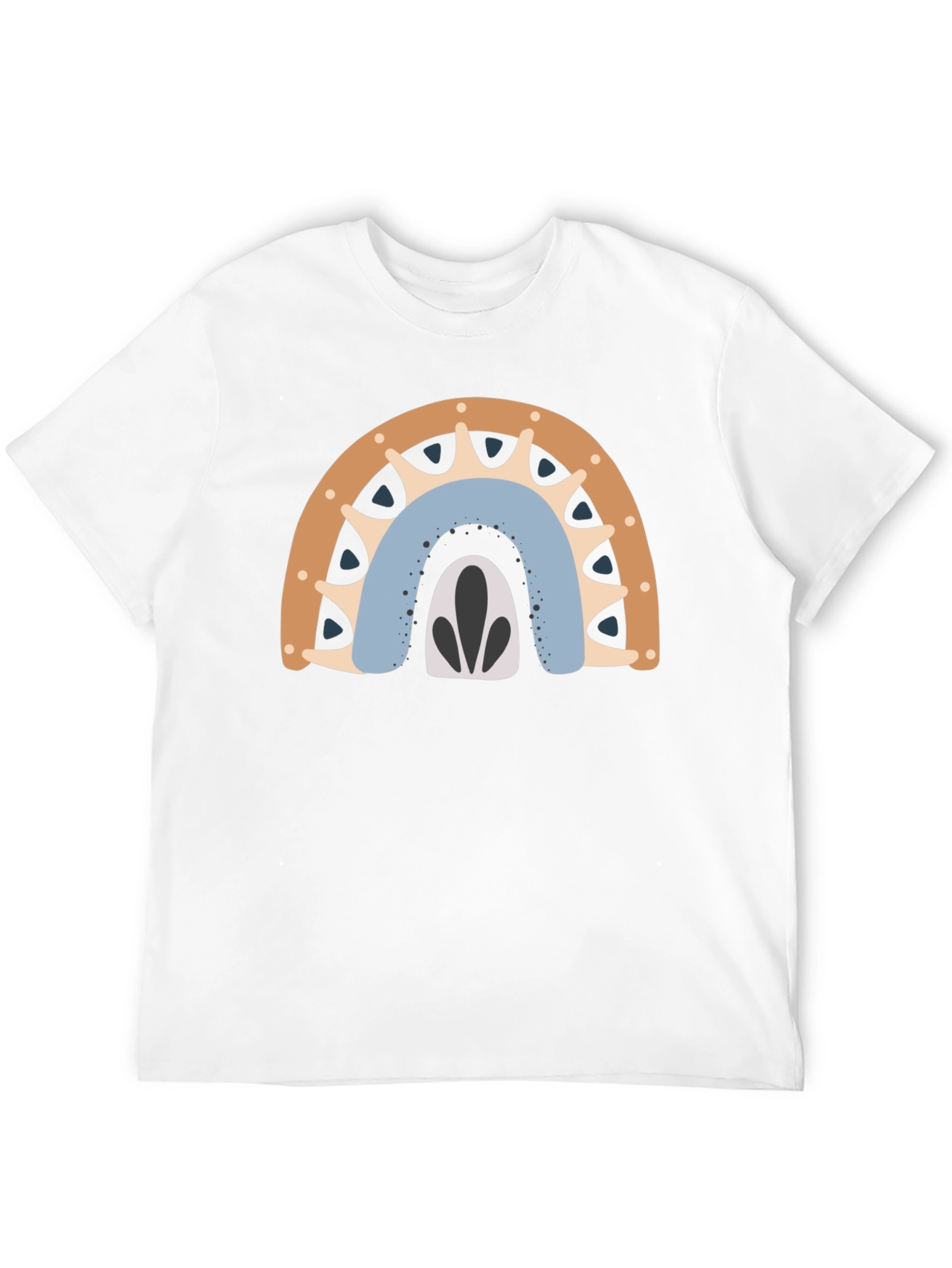 Boho Rainbow Graphic Tee - Mens Black T-Shirt