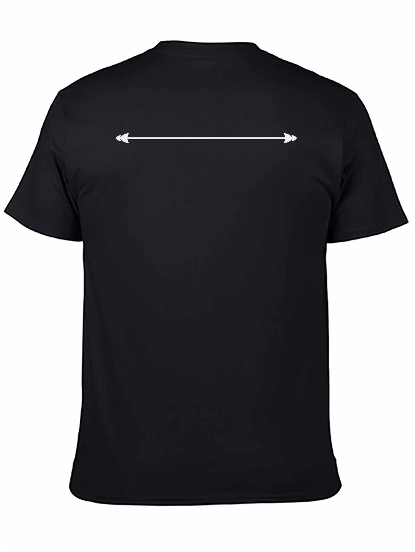 Classic Black Crew Neck T-Shirt - Arrow Design