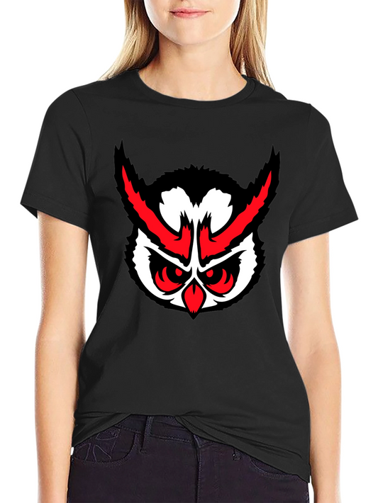 Mens Black Owl Graphic T-Shirt