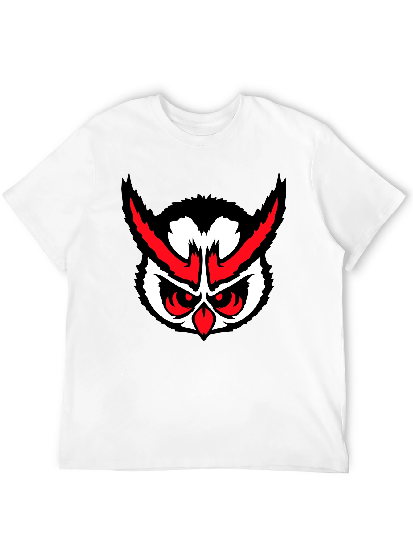 Mens Black Owl Graphic T-Shirt