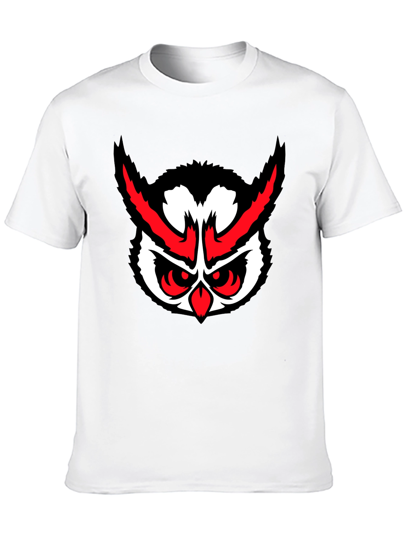 Mens Black Owl Graphic T-Shirt