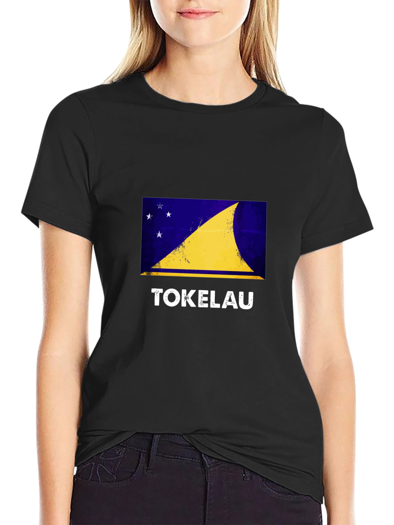 Tokelau Flag Graphic Tee - Black