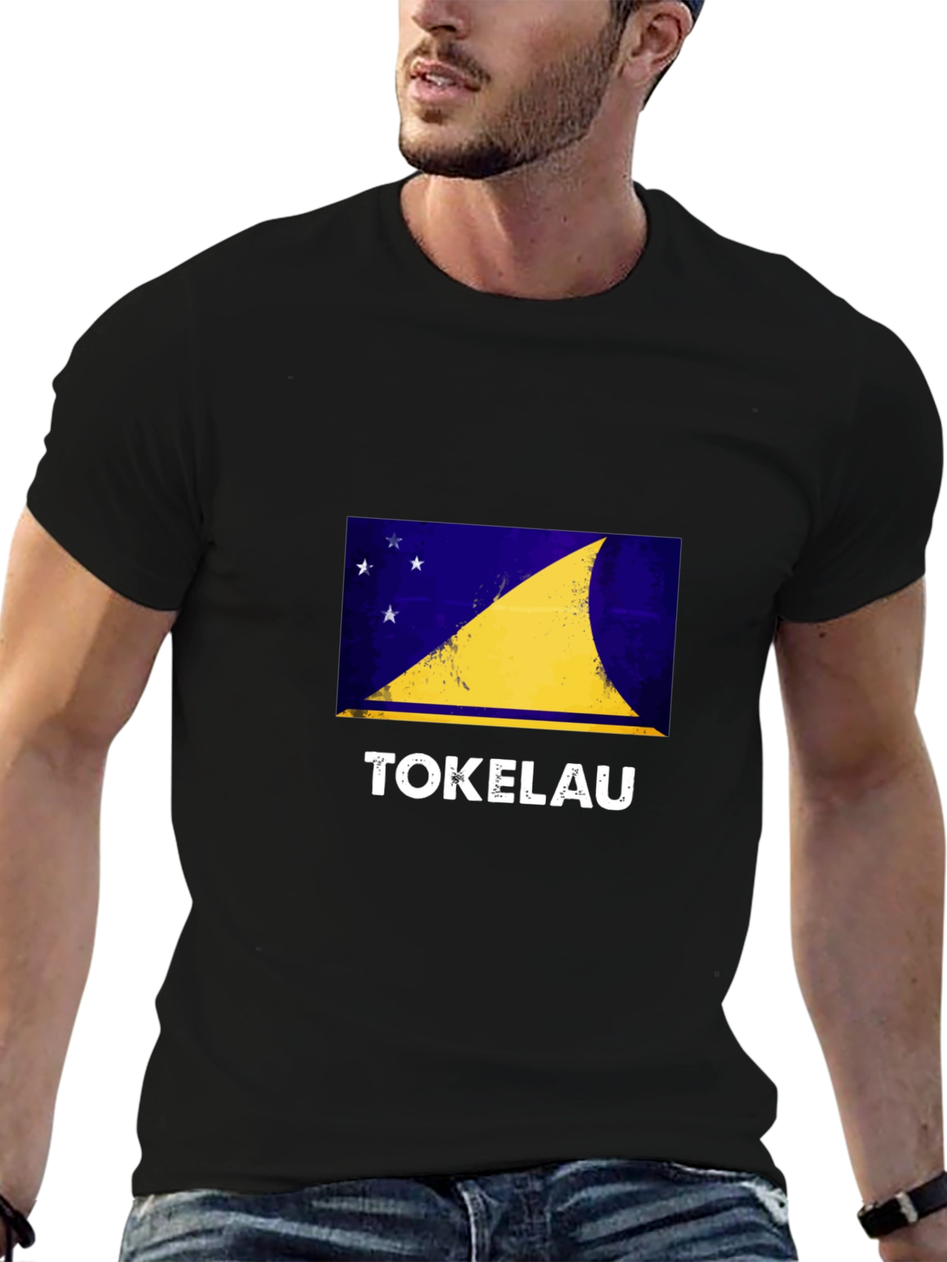 Tokelau Flag Graphic Tee - Black