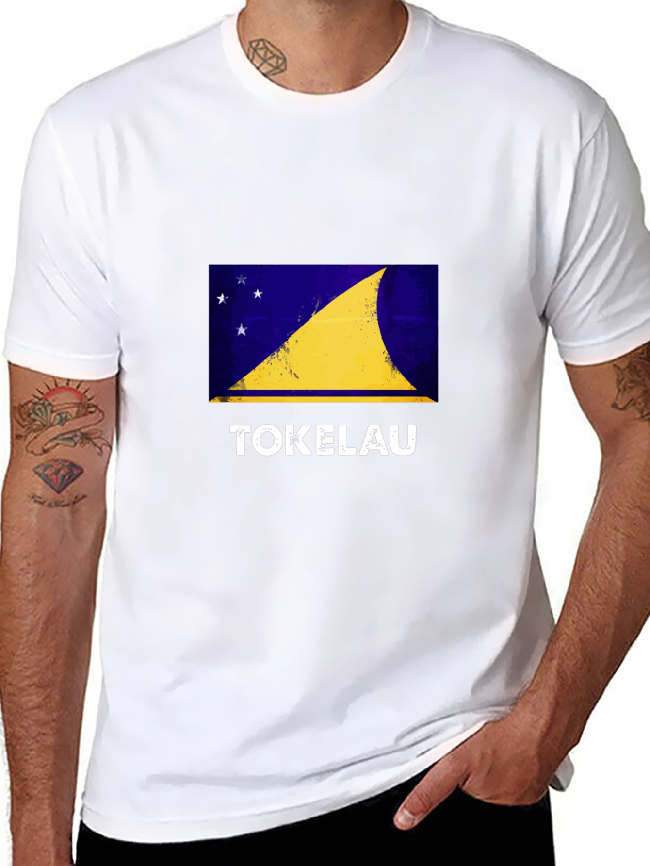 Tokelau Flag Graphic Tee - Black