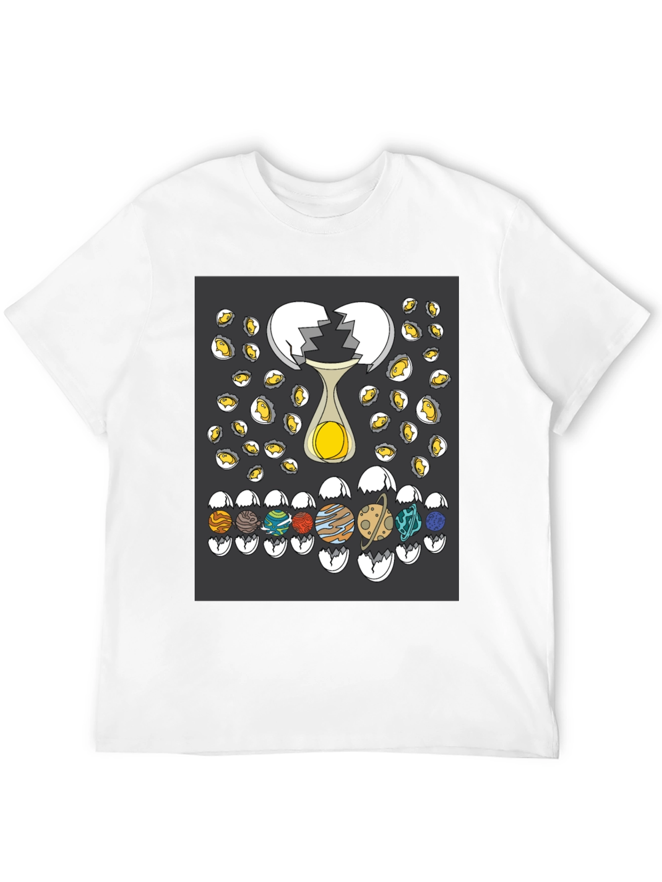 Planetary Egg T-Shirt: Cracked Universe Design
