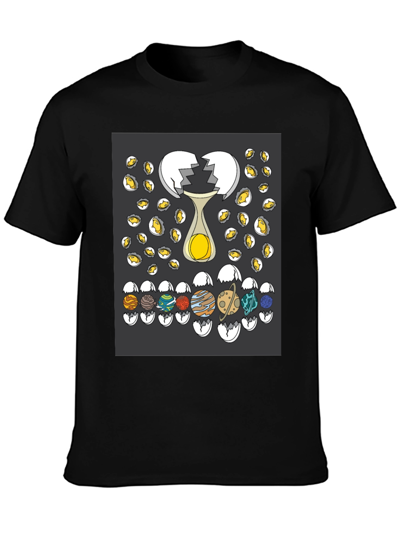 Planetary Egg T-Shirt: Cracked Universe Design