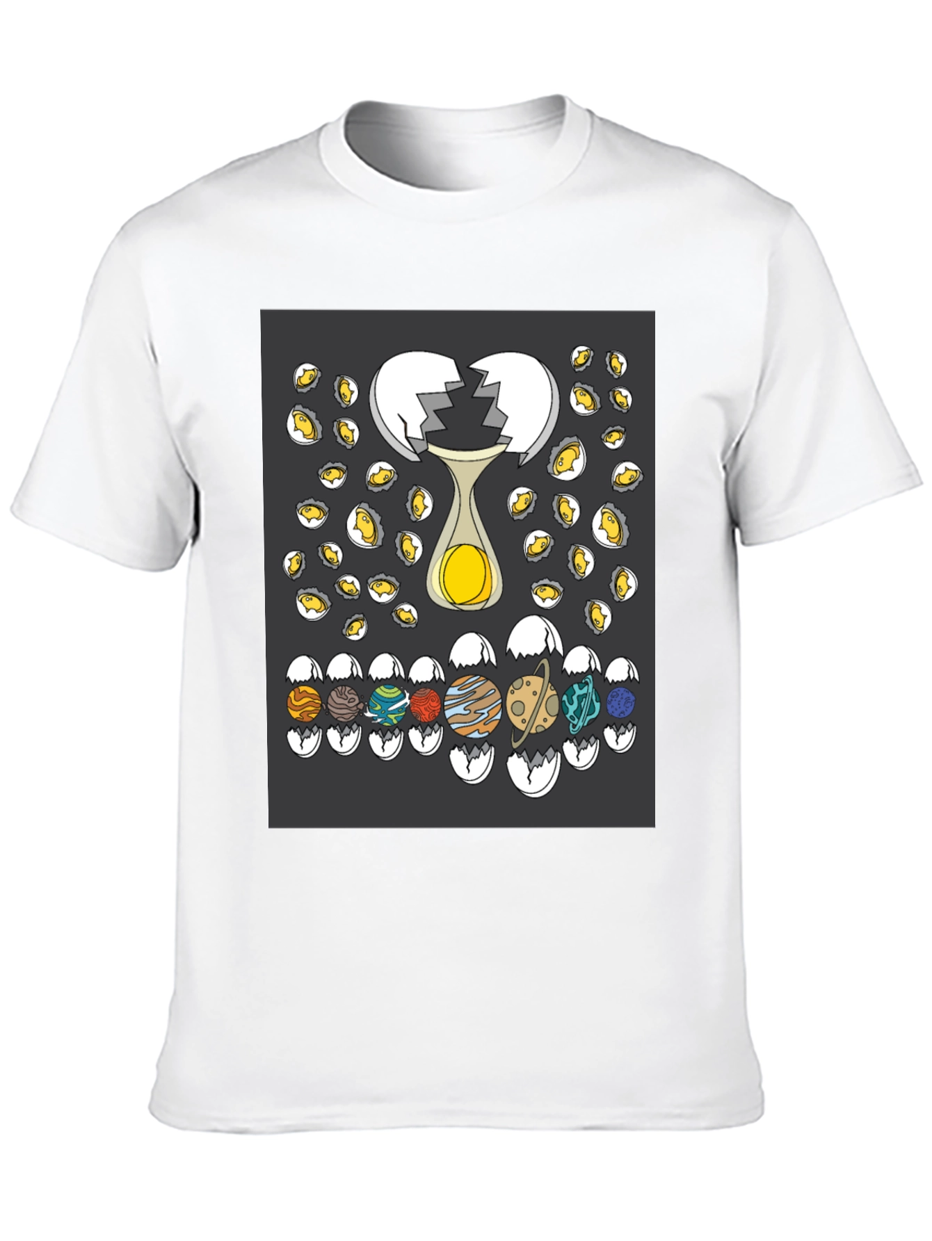 Planetary Egg T-Shirt: Cracked Universe Design