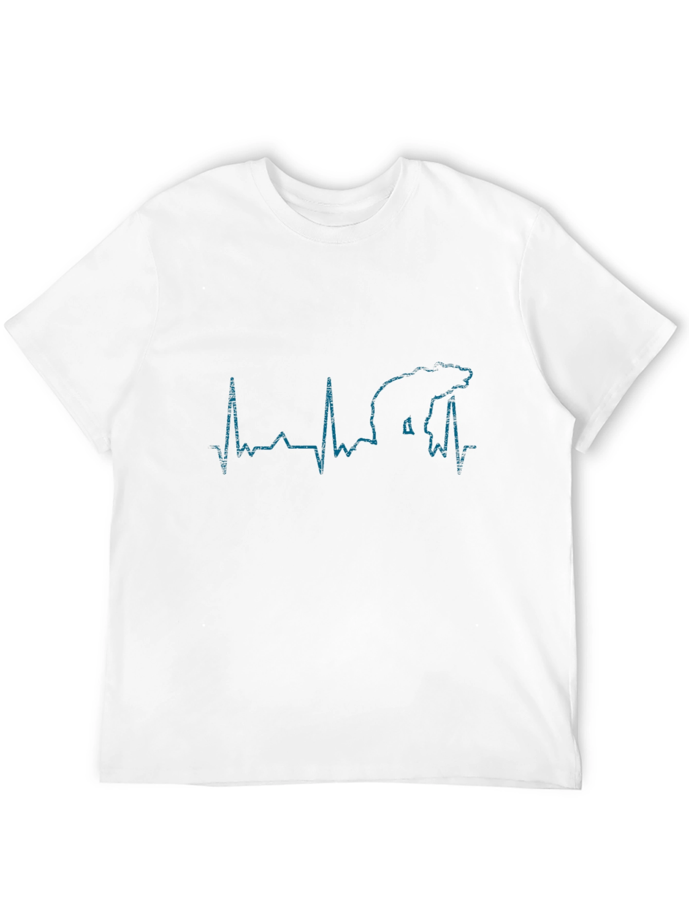 Bear Heartbeat Graphic T-Shirt - Black