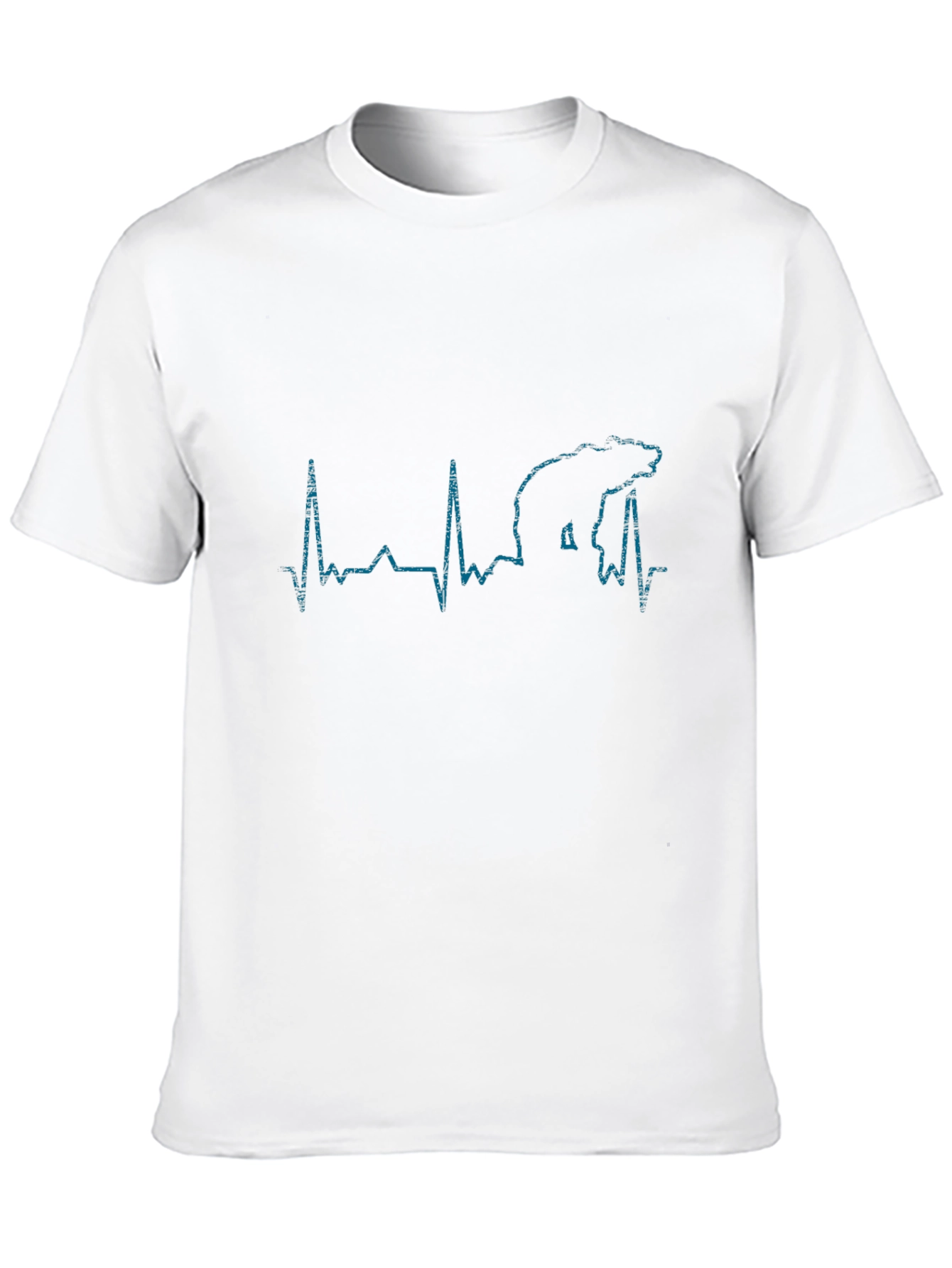 Bear Heartbeat Graphic T-Shirt - Black