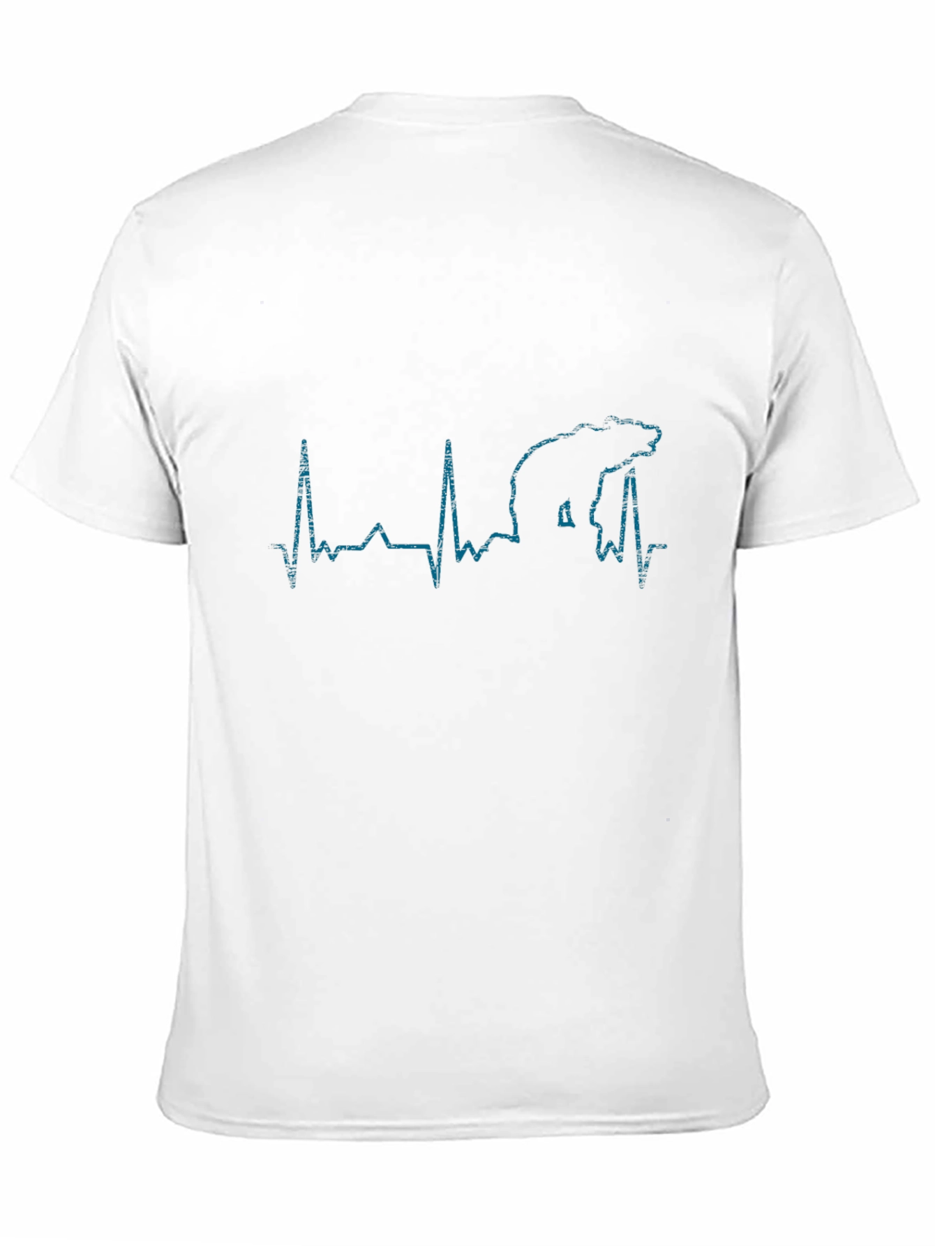 Bear Heartbeat Graphic T-Shirt - Black