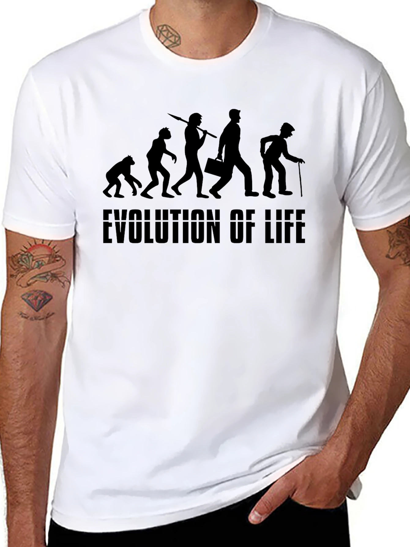 Evolution of Life Black Graphic Tee