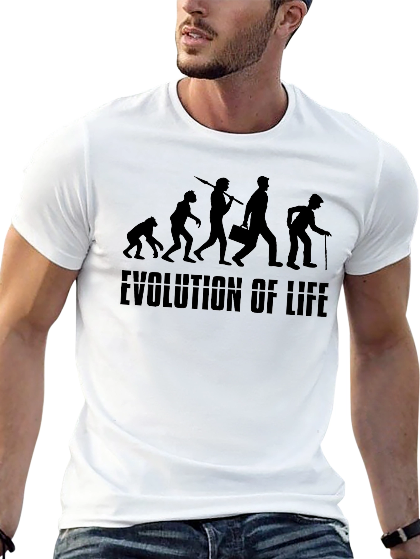 Evolution of Life Black Graphic Tee