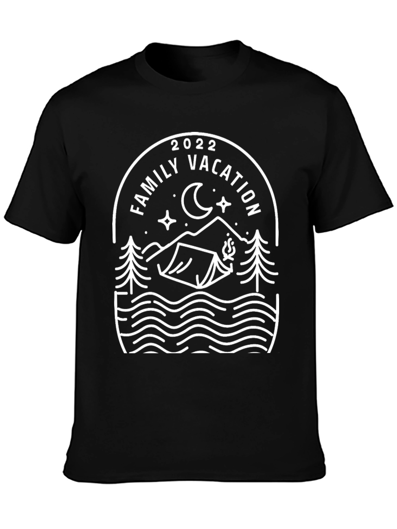 Family Vacation 2022 Black T-Shirt