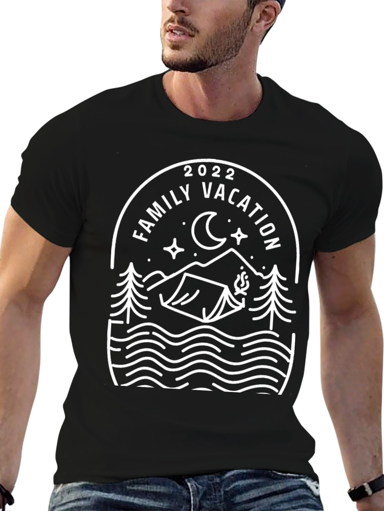 Family Vacation 2022 Black T-Shirt