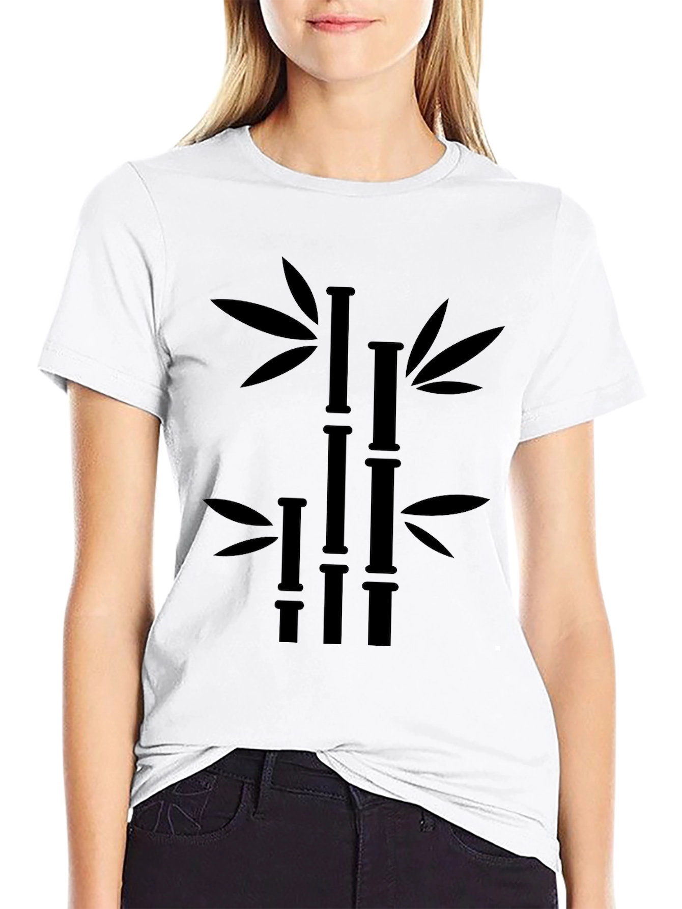 Bamboo Graphic Tee - Mens Black T-Shirt