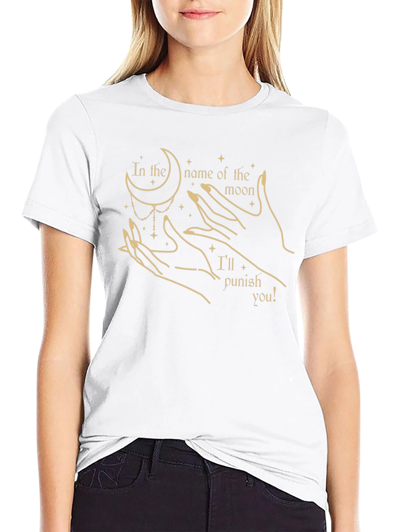 Moon Punish Graphic Tee - Black T-Shirt