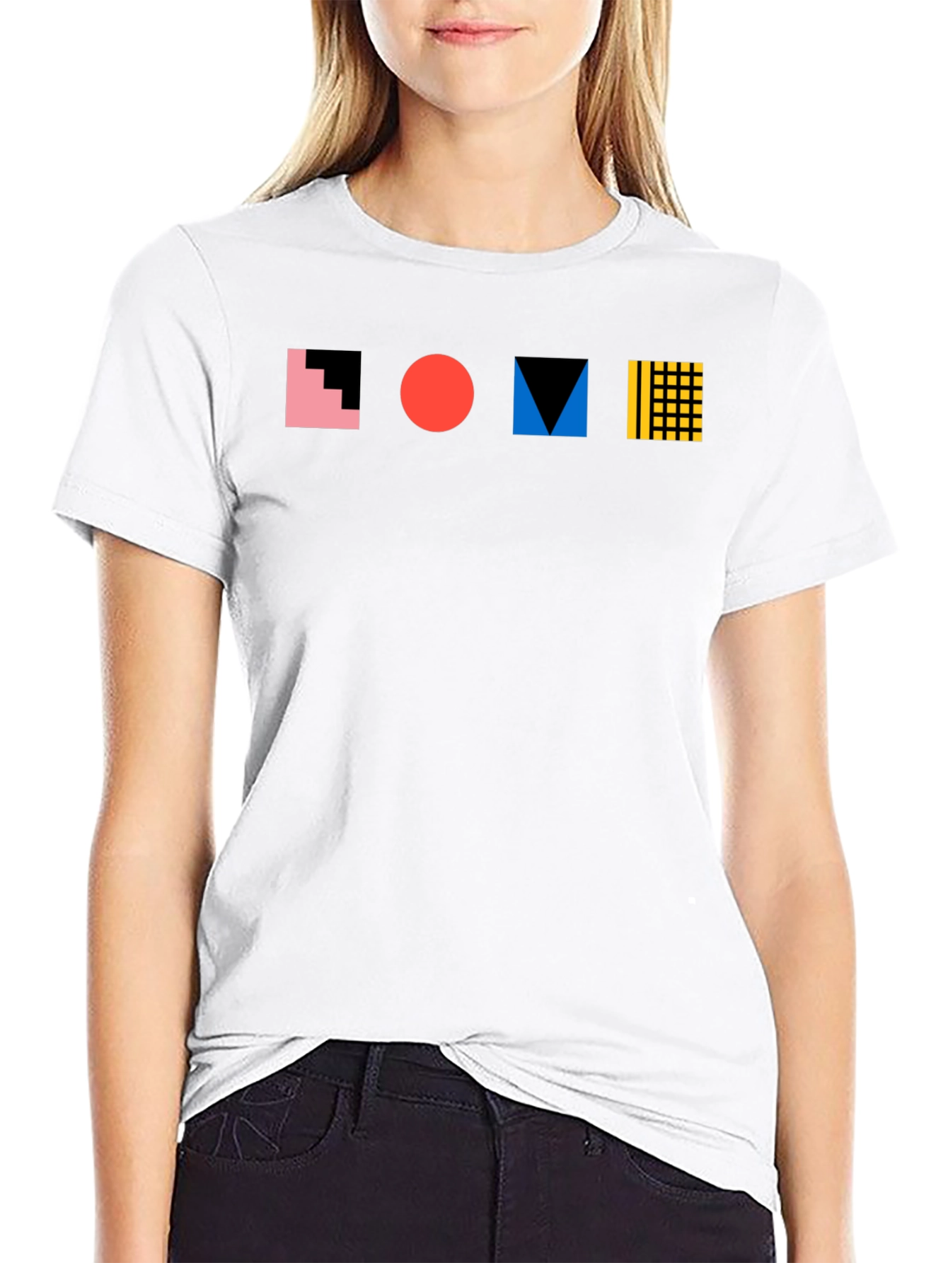 Geometric LOVE Graphic Tee - Modern Casual Style