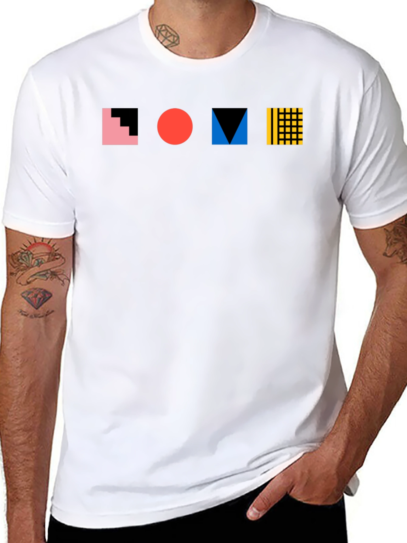 Geometric LOVE Graphic Tee - Modern Casual Style