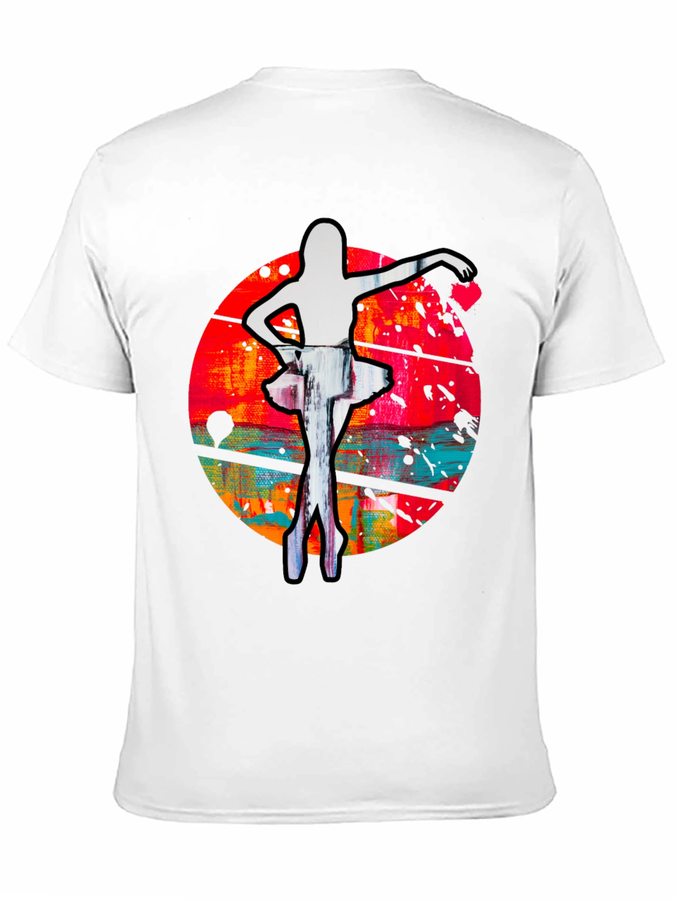Ballerina Graphic Print Crew Neck T-Shirt