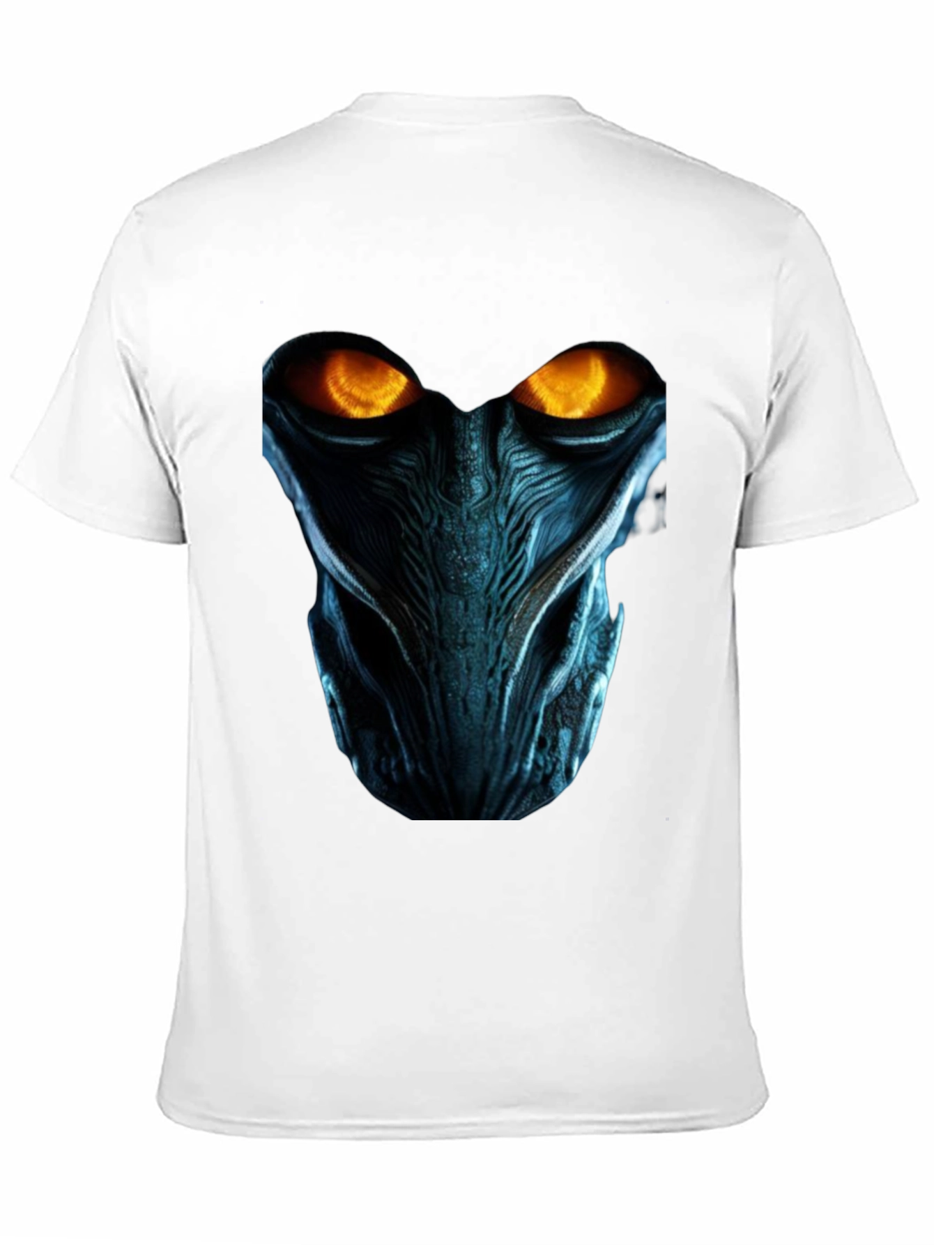 Sci-Fi Alien Face Graphic Black T-Shirt