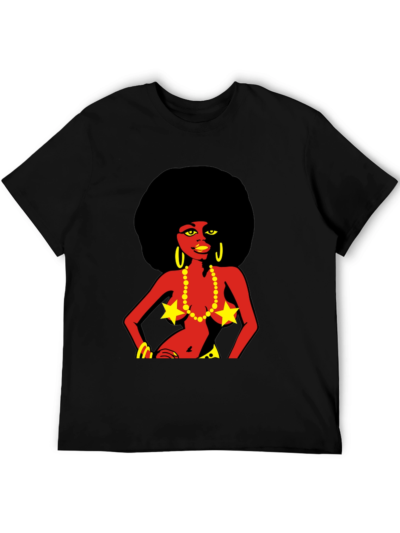 Retro Afro Girl Graphic T-Shirt - Bold & Unique!