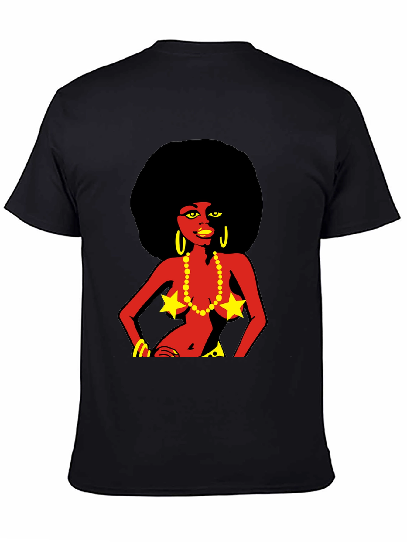 Retro Afro Girl Graphic T-Shirt - Bold & Unique!