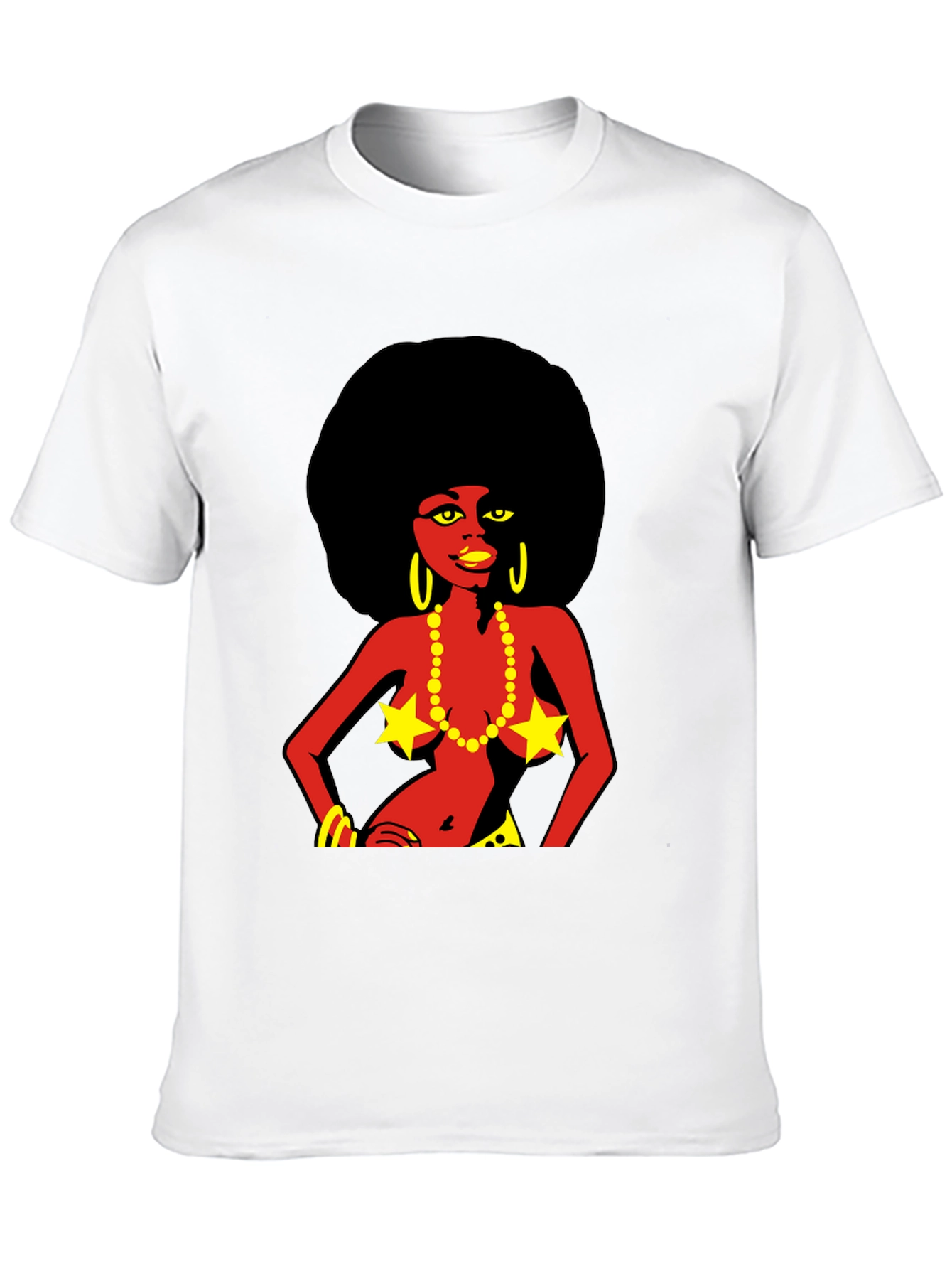 Retro Afro Girl Graphic T-Shirt - Bold & Unique!