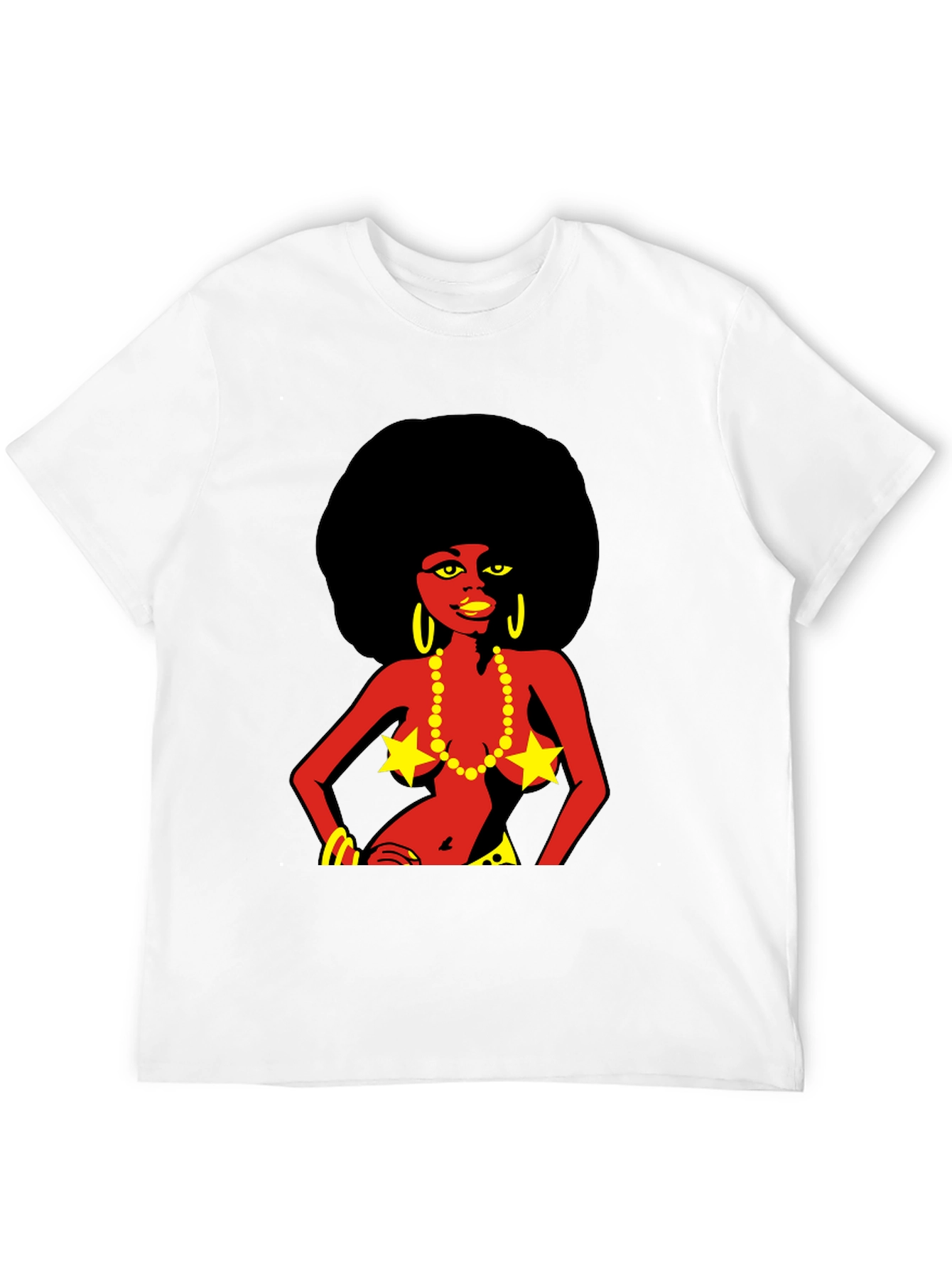 Retro Afro Girl Graphic T-Shirt - Bold & Unique!