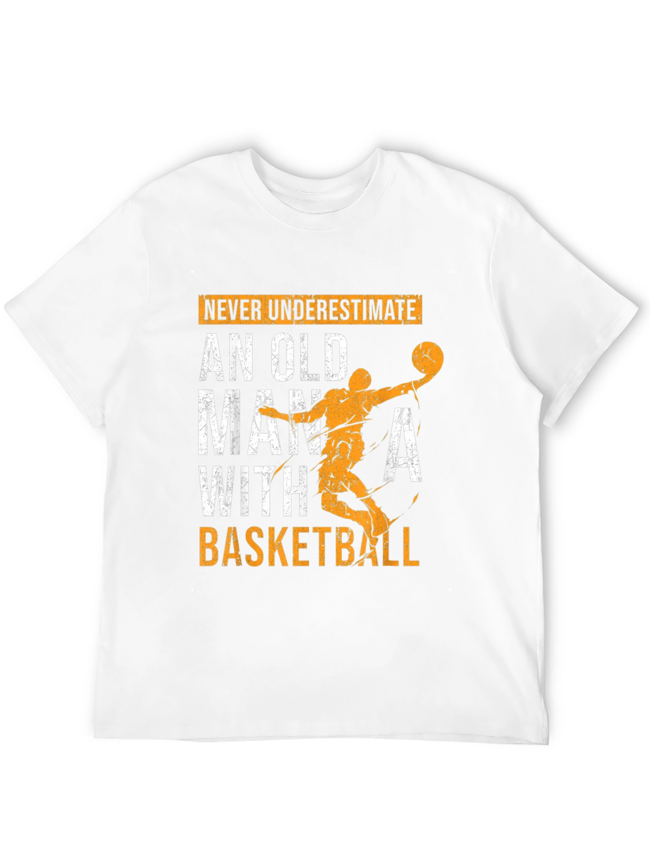 Old Man Basketball Graphic T-Shirt