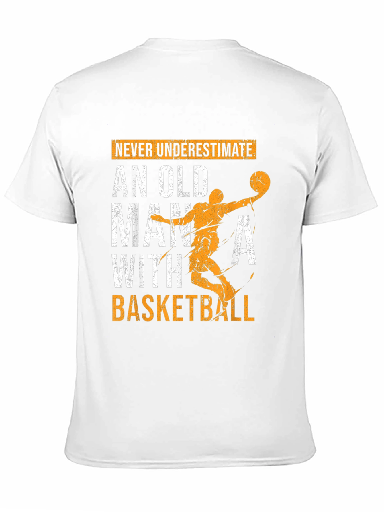 Old Man Basketball Graphic T-Shirt