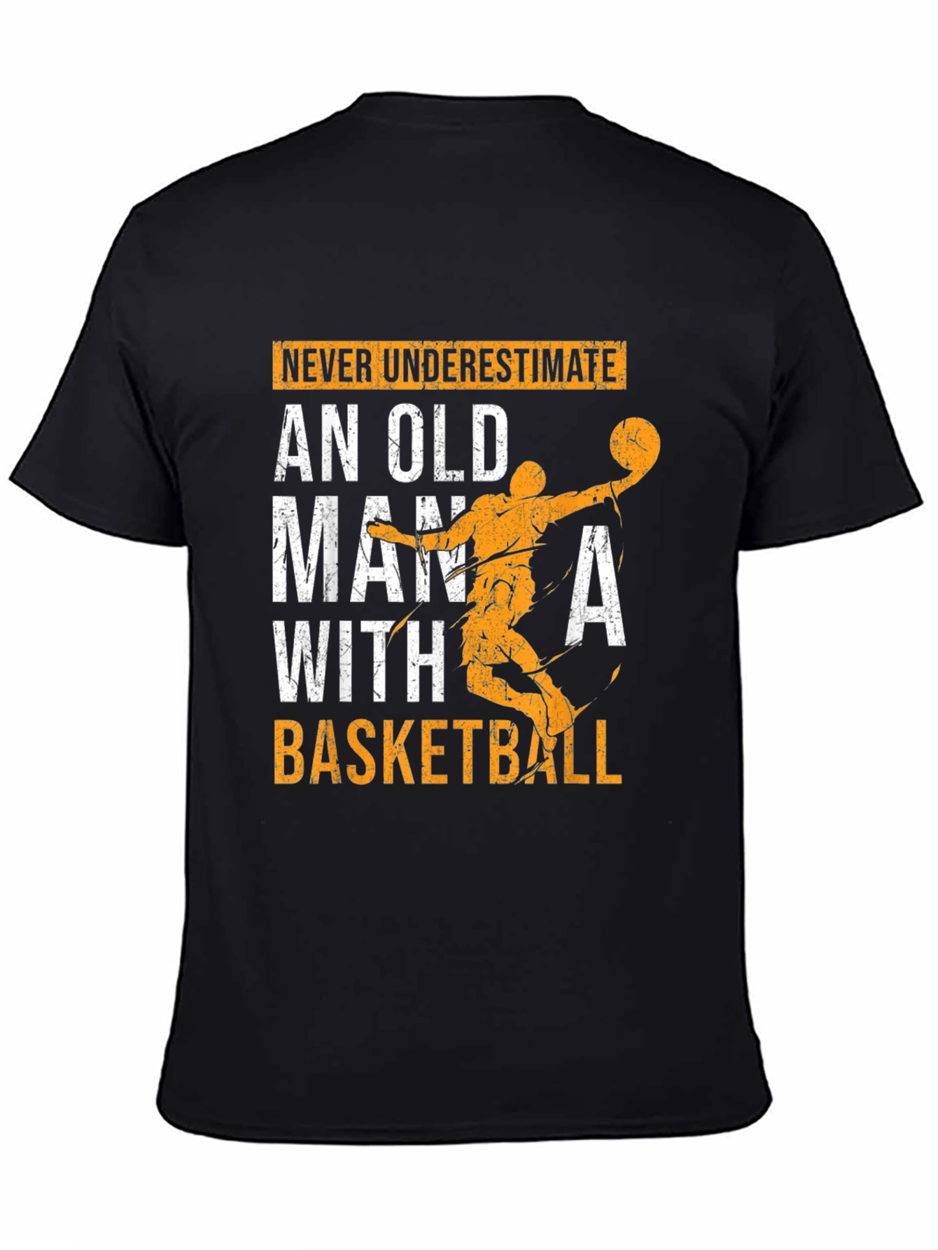 Old Man Basketball Graphic T-Shirt