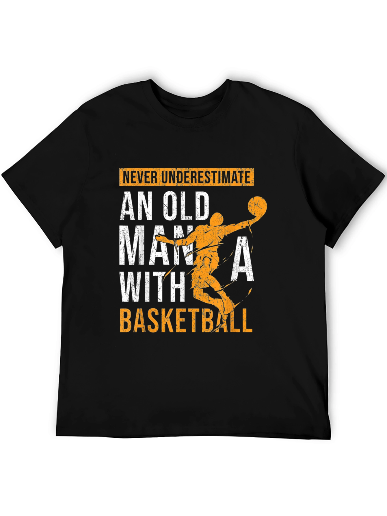 Old Man Basketball Graphic T-Shirt
