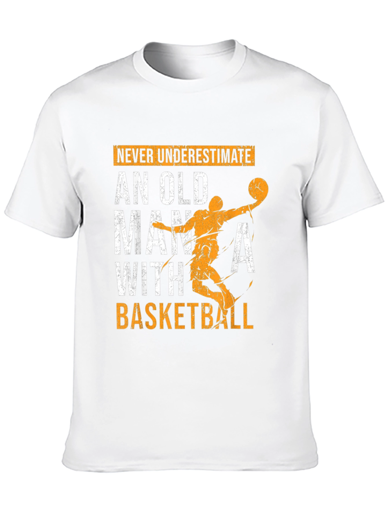 Old Man Basketball Graphic T-Shirt