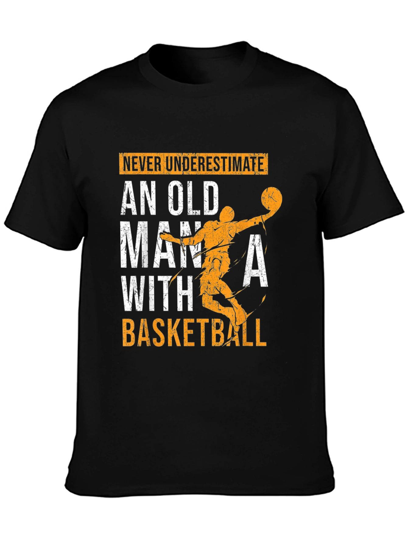Old Man Basketball Graphic T-Shirt