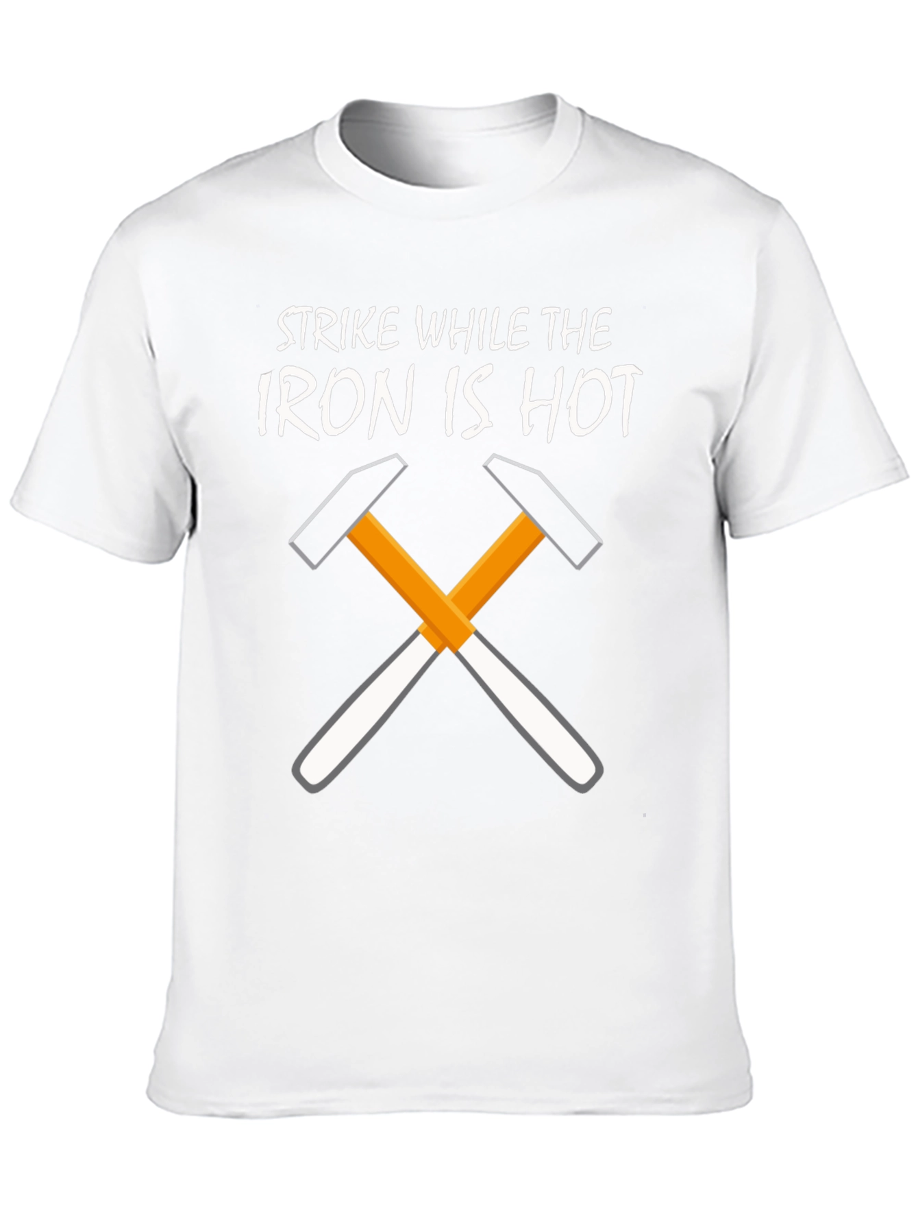 Strike While the Iron Is Hot Black T-Shirt