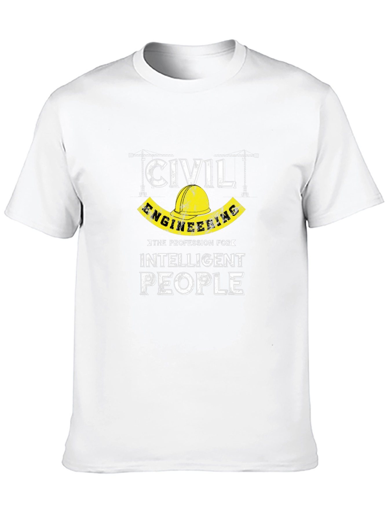 Civil Engineering Intelligent People Black T-Shirt