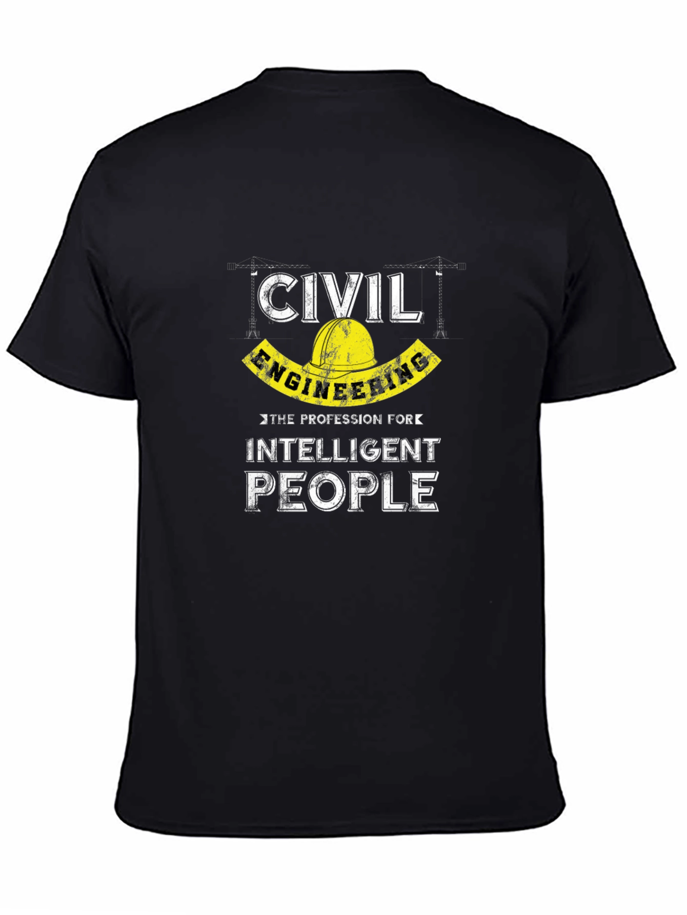 Civil Engineering Intelligent People Black T-Shirt