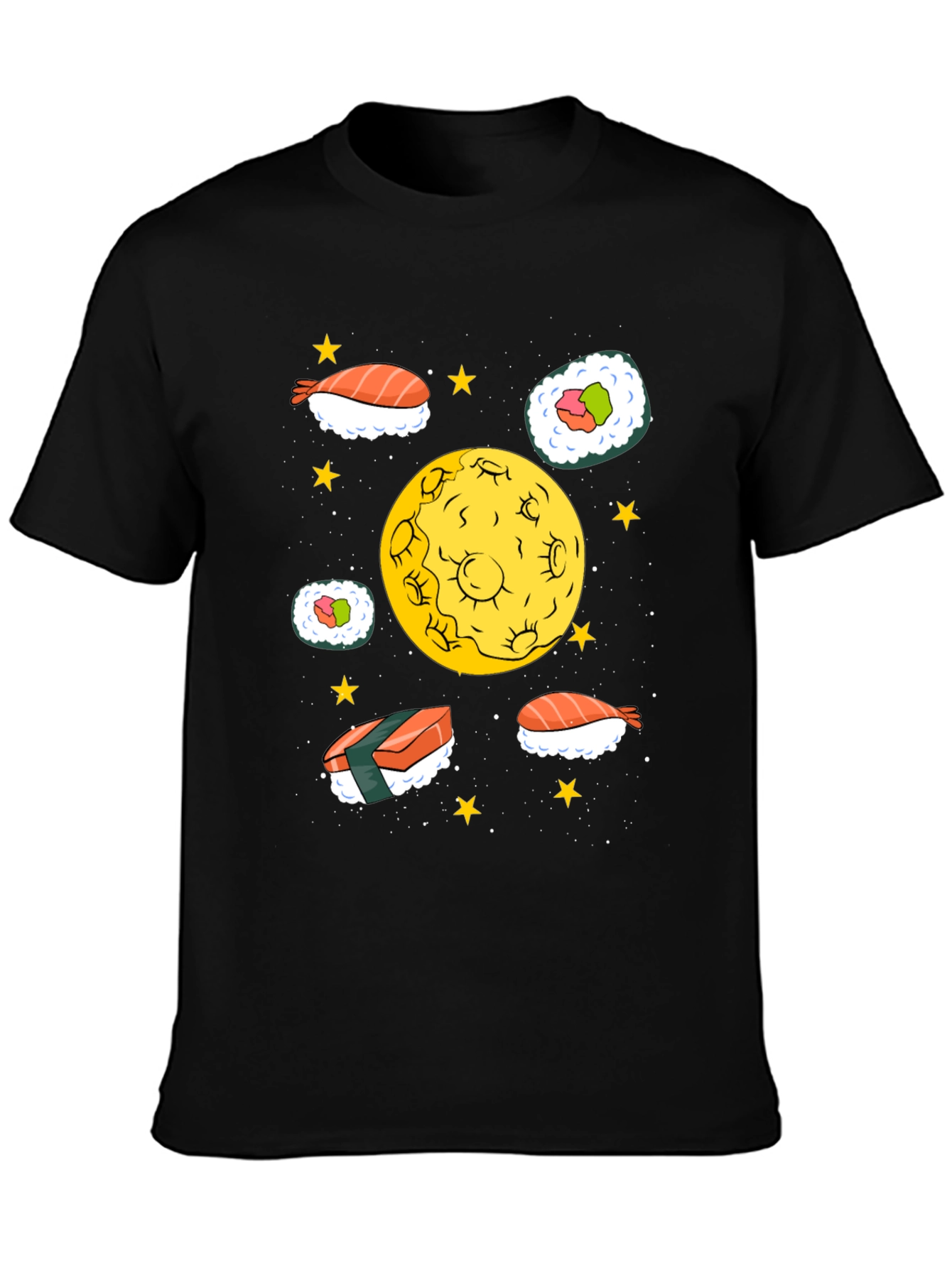 Sushi Moon Black Graphic Tee
