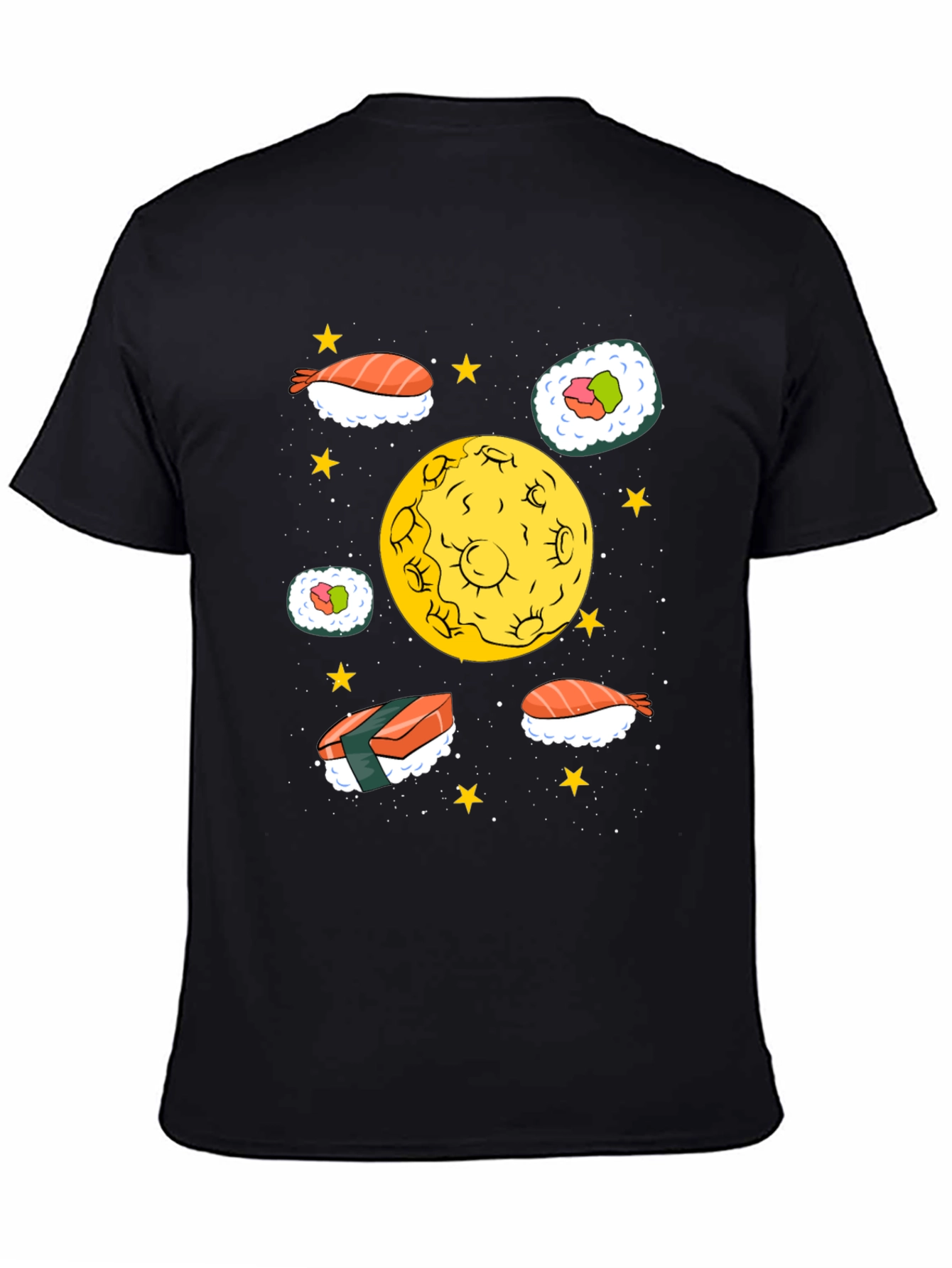 Sushi Moon Black Graphic Tee