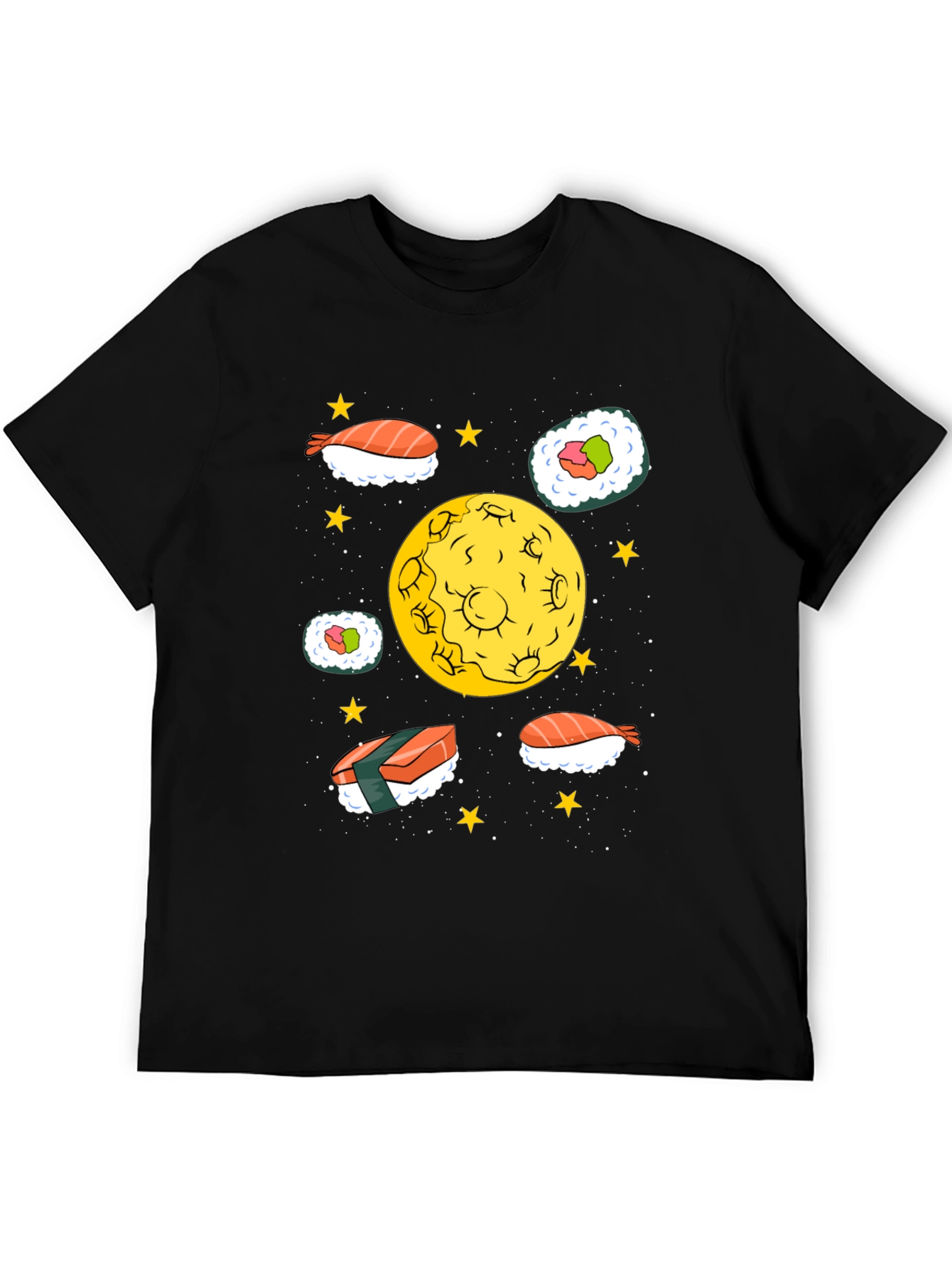 Sushi Moon Black Graphic Tee