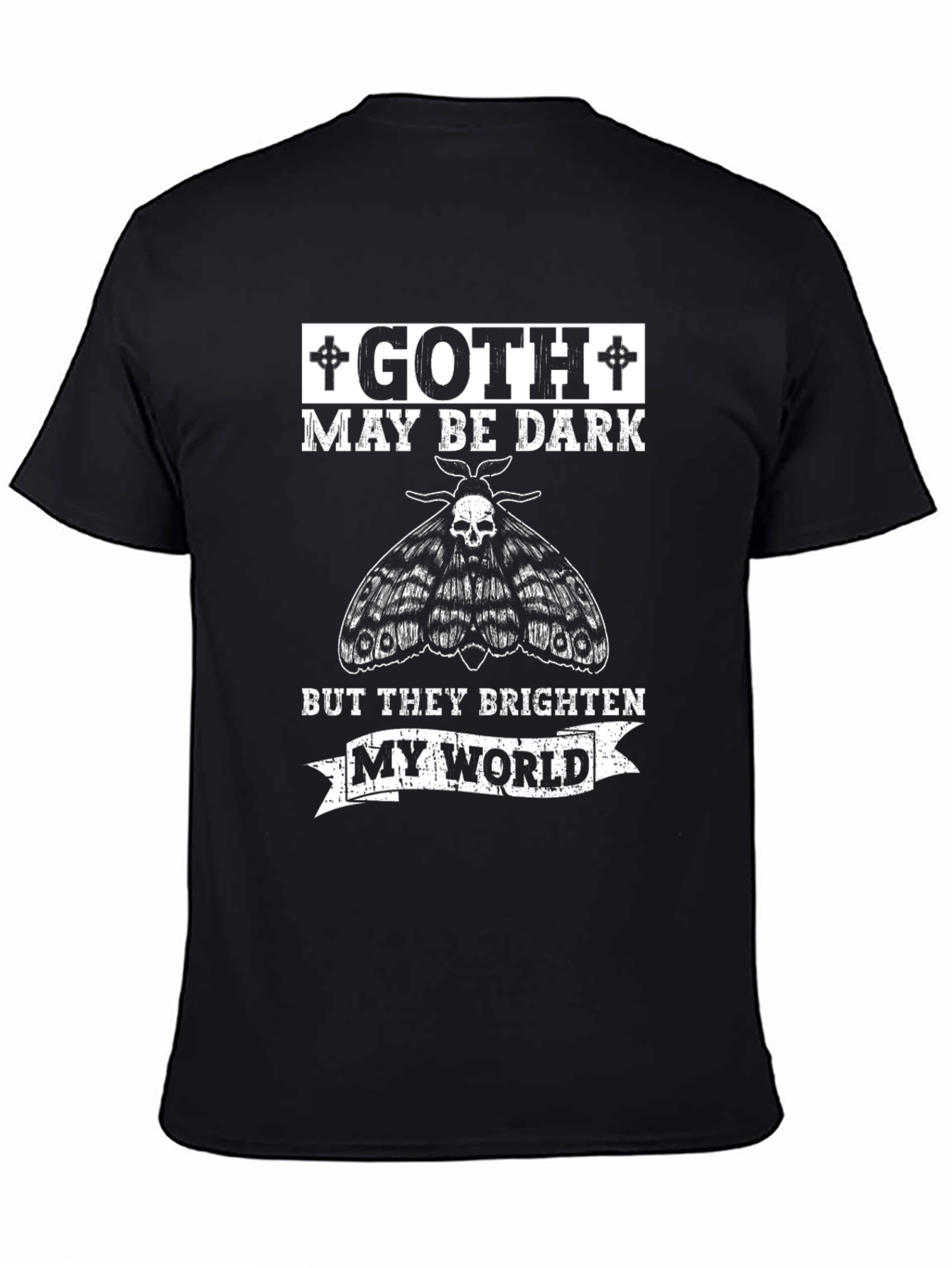 Goth Moth Graphic T-Shirt - Dark Humor Tee