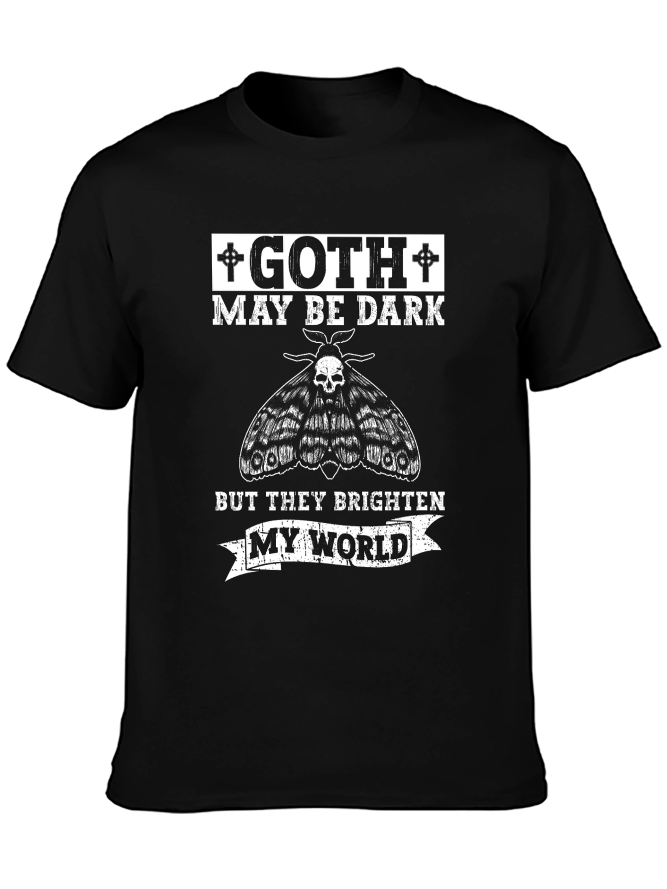 Goth Moth Graphic T-Shirt - Dark Humor Tee